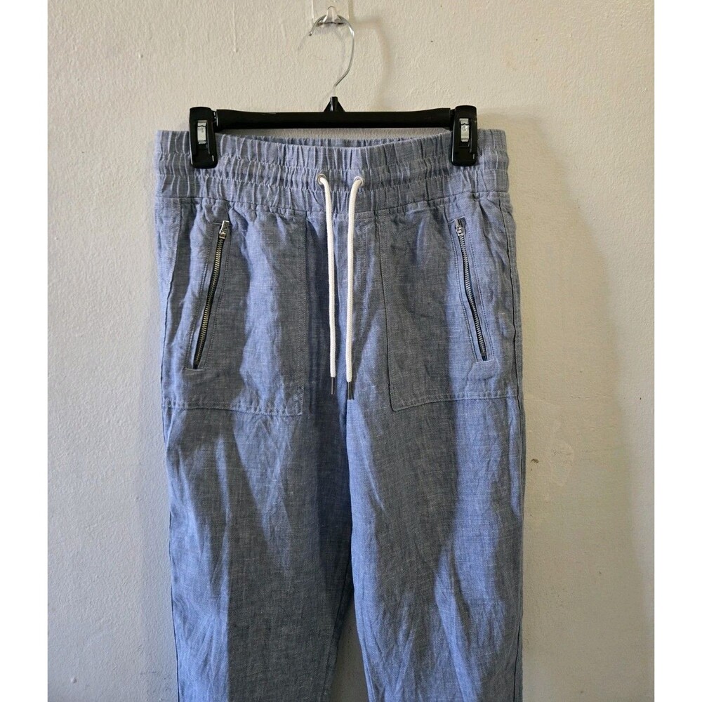 Athleta Women's Cabo Chambray Linen Jogger Pant Size 4 Blue - Picture 4 of 11